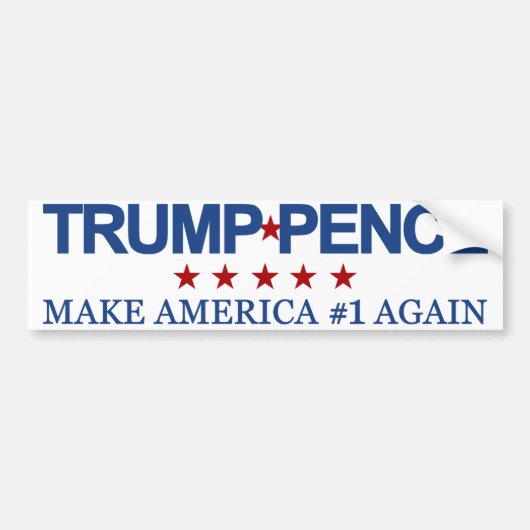Trump Pence 2016 Bumpersticker (Voorkant)