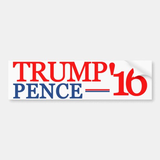 Trump Pence 2016 Bumpersticker (Voorkant)