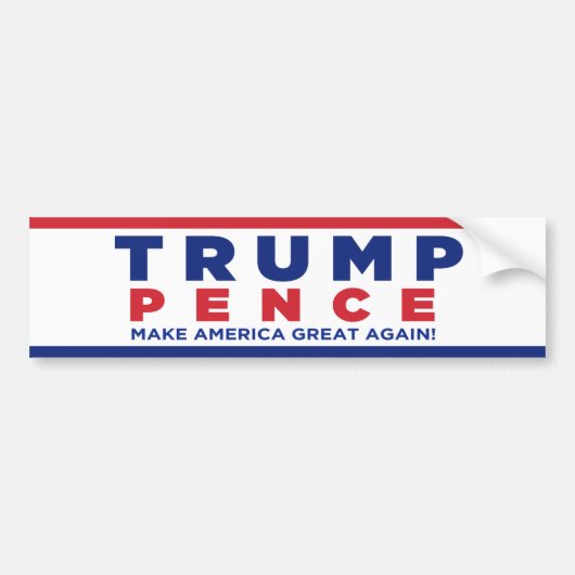 Trump Pence 2016 Bumpersticker verkiezingscampagne (Voorkant)