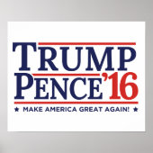 Trump Pence 2016 Campaign Poster (Voorkant)