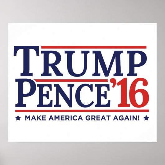 Trump Pence 2016 Campaign Poster (Voorkant)