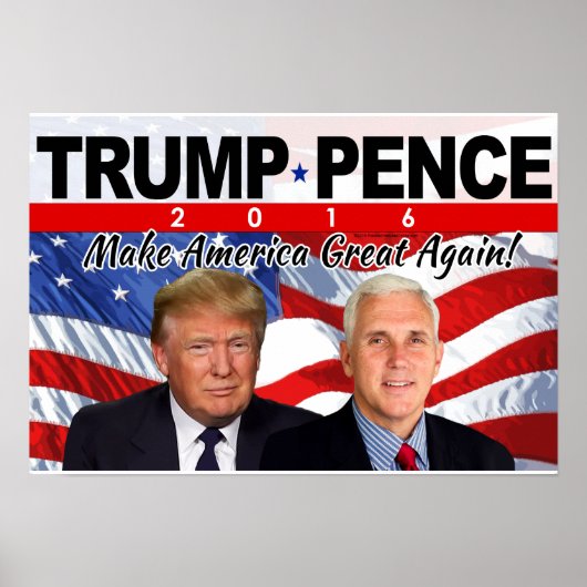 Trump Pence 2016 Foto Poster (Voorkant)