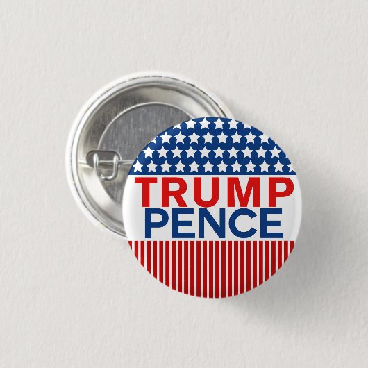 Trump - Pence 2016 Ronde Button 3,2 Cm (Voorkant /achterkant)