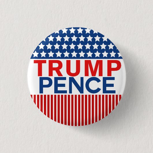 Trump - Pence 2016 Ronde Button 3,2 Cm (Voorkant)