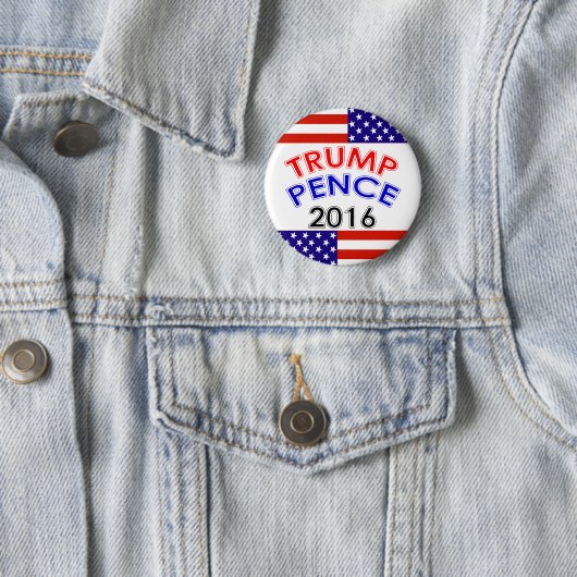 TRUMP PENCE 2016 RONDE BUTTON 5,7 CM (In situ)