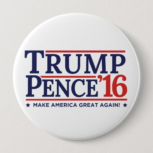 Trump Pence 2016 VerkiezingsButton Ronde Button 4,0 Cm (Voorkant)