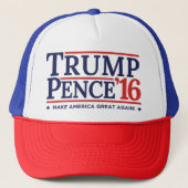 Trump Pence 2016 Verkiezingscampagne Logo Pet (Voorkant)