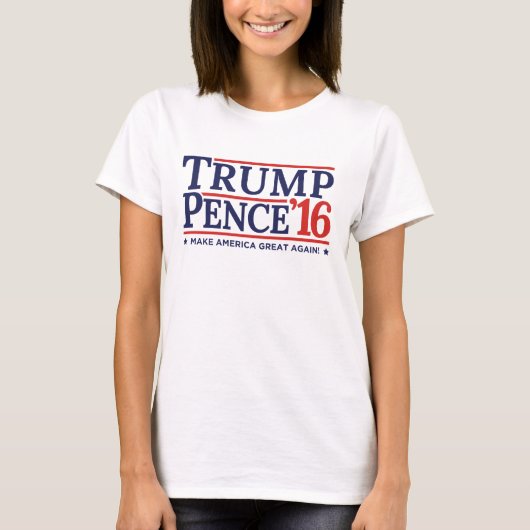 Trump Pence 2016 Verkiezingsshirt T-shirt (Voorkant)