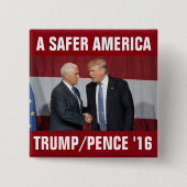 Trump Pence 2016 Vierkante Button 5,1 Cm (Voorkant)