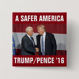 Trump Pence 2016 Vierkante Button 5,1 Cm