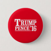Trump Pence 2016 - white - - Ronde Button 5,7 Cm (Voorkant)