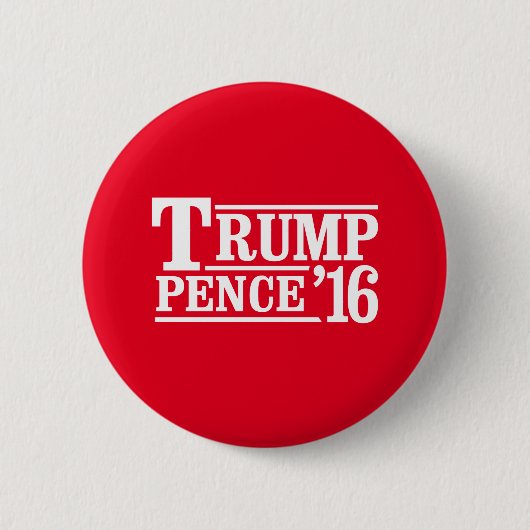 Trump Pence 2016 - white - -  Ronde Button 5,7 Cm (Voorkant)