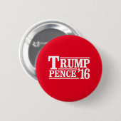 Trump Pence 2016 - white - -  Ronde Button 5,7 Cm (Voorkant /achterkant)