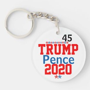 Trump Pence 2020 BEWERK Namen Jaar Sleutelhanger