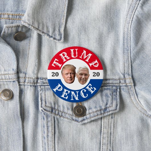 Trump Pence 2020 Button (In situ)