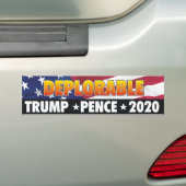 Trump Pence 2020 Deporable! Bumpersticker (Op auto)