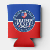 Trump Pence 2020 Harten Patriottische Guy Stuff Blikjeskoeler (Achterkant)