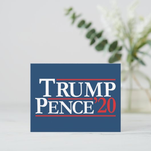 Trump Pence 2020 -  Reagan Design Briefkaart (Staand voorkant)