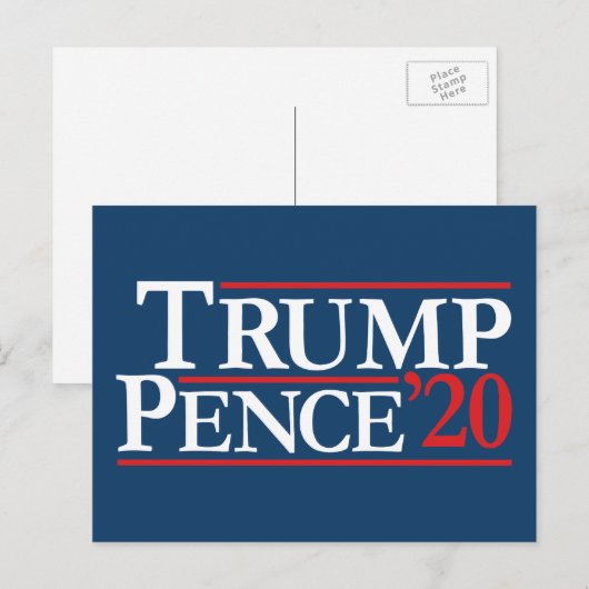 Trump Pence 2020 -  Reagan Design Briefkaart (Voorkant / Achterkant)