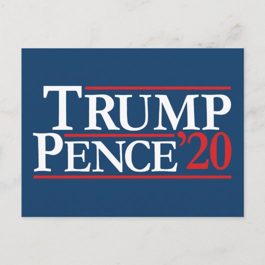 Trump Pence 2020 -  Reagan Design Briefkaart (Voorkant)