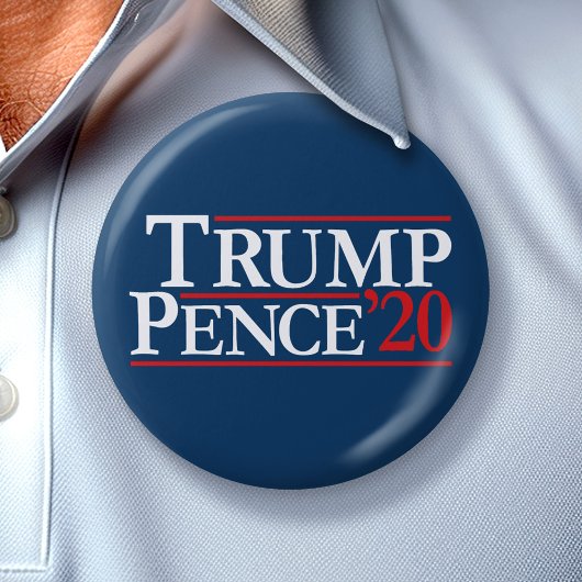 Trump Pence 2020 -  Reagan Design Ronde Button 7,6 Cm