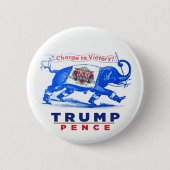 Trump Pence 2020 Ronde Button 5,7 Cm (Voorkant)