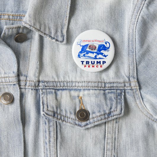 Trump Pence 2020 Ronde Button 5,7 Cm (In situ)