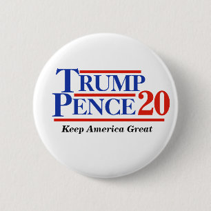 TRUMP PENCE 2020 RONDE BUTTON 5,7 CM