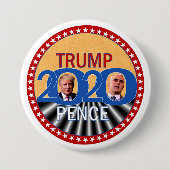 Trump Pence 2020 Ronde Button 7,6 Cm (Voorkant)