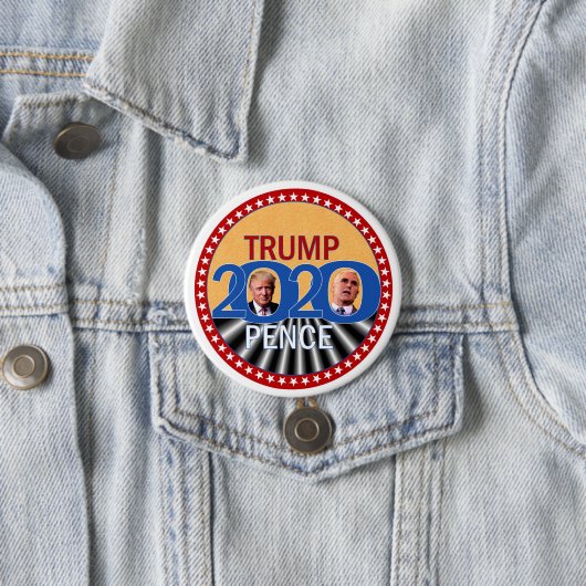 Trump Pence 2020 Ronde Button 7,6 Cm (In situ)