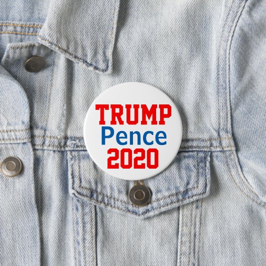 Trump Pence 2020 Ronde Button 7,6 Cm (In situ)