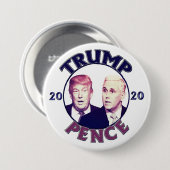 Trump Pence 2020 Ronde Button 7,6 Cm (Voorkant /achterkant)