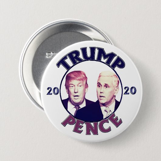 Trump Pence 2020 Ronde Button 7,6 Cm (Voorkant /achterkant)