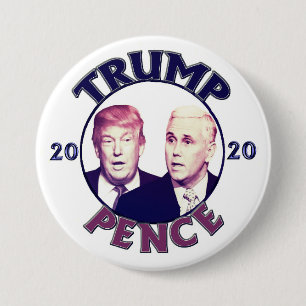 Trump Pence 2020 Ronde Button 7,6 Cm