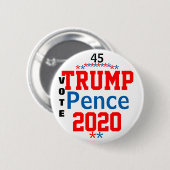 Trump Pence 2020 Rood Wit Blauw Ronde Button 5,7 Cm (Voorkant /achterkant)