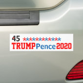 Trump Pence 2020 Rood Wit Blauw Sterren BEWERKEN N Bumpersticker (Op auto)