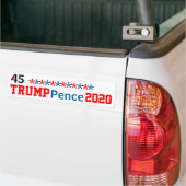 Trump Pence 2020 Rood Wit Blauw Sterren BEWERKEN N Bumpersticker (Op Truck)