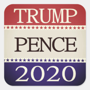 Trump Pence 2020 rood, wit en blauw populair Vierkante Sticker