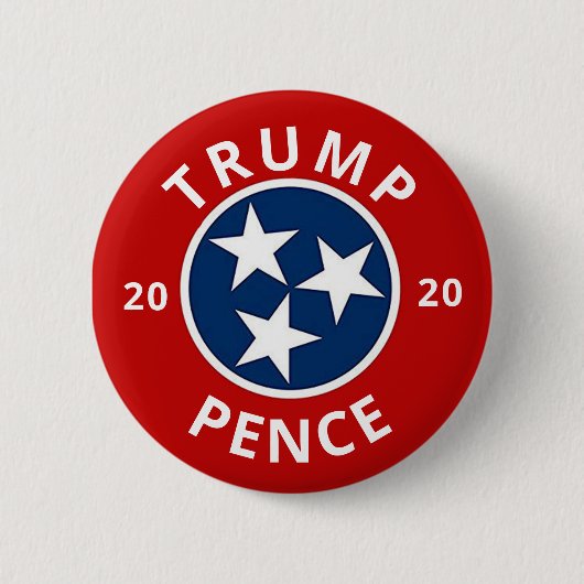 Trump Pence 2020 Tennessee Ronde Button 5,7 Cm (Voorkant)
