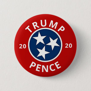 Trump Pence 2020 Tennessee Ronde Button 5,7 Cm