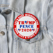 Trump Pence 2020: Verkiezingen VS blijven winnen Ronde Button 4,0 Cm (In situ)