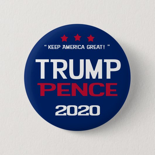 Trump Pence 2020 VerkiezingsButton Ronde Button 5,7 Cm (Voorkant)