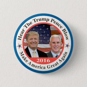 trump pence 2 ronde button 5,7 cm