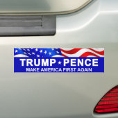 Trump Pence America First Bumpersticker (Op auto)