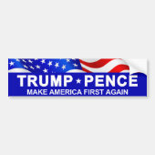 Trump Pence America First Bumpersticker (Voorkant)