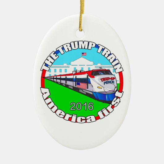 Trump Pence America first Keramisch Ornament (Voorkant)