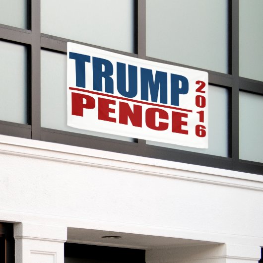 Trump Pence Banner 2016 (Buitenkant Gebouw)