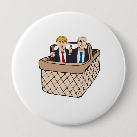 Trump Pence Basket of Dedroables — Anti-Trump 20 Ronde Button 4,0 Cm (Voorkant)