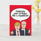 Trump Pence Birthday Card - Je geboortedatum viere Kaart (Gele Bloem)