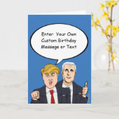 Trump Pence Birthday Kaart - Pas uw bericht aan (Gele Bloem)